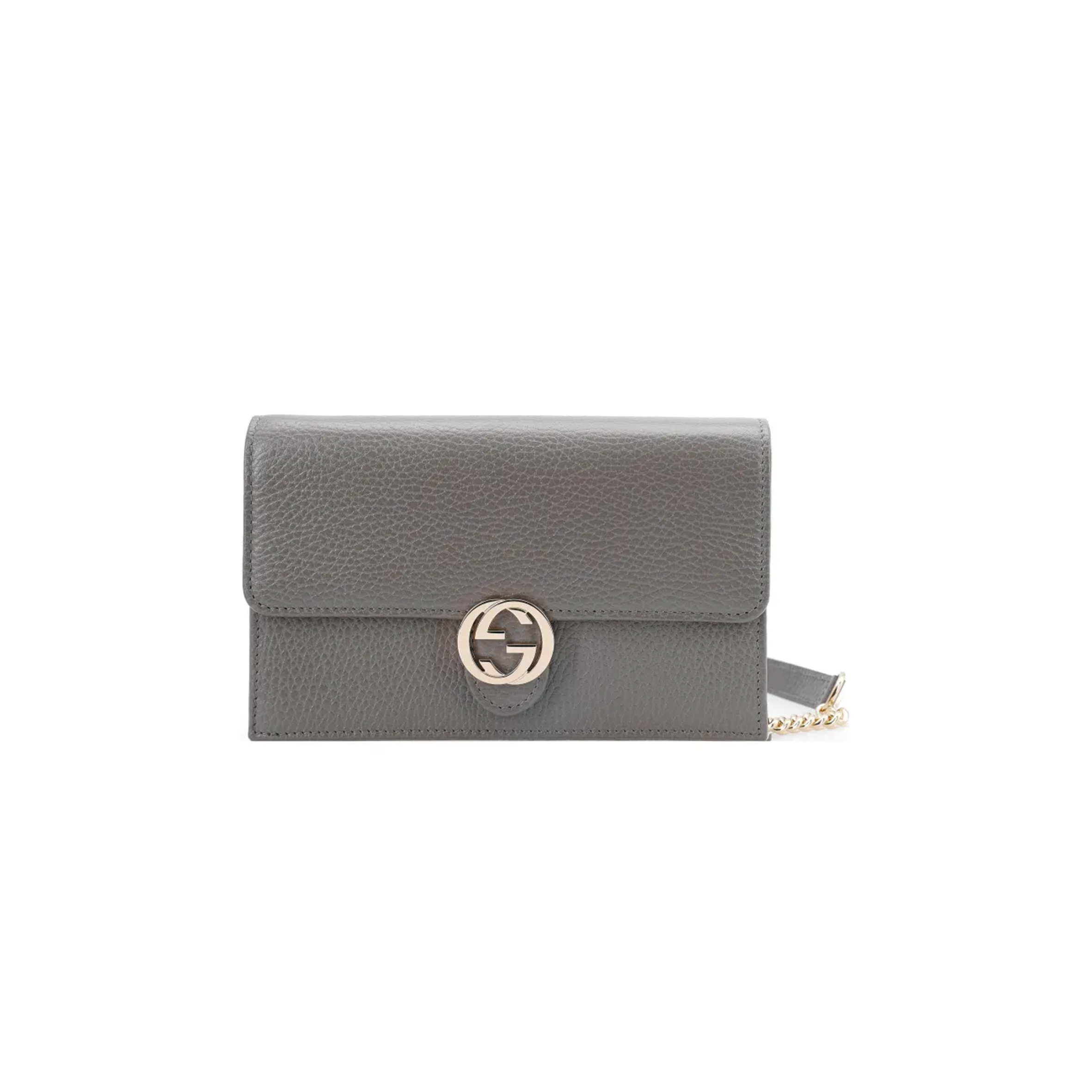 G*u*i dollar calfskin interlocking g chain wallet 510314 (20*13*6cm)
